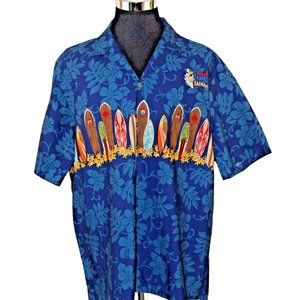 Aloha Republic 2XL Blue Surf Boards FC 2009 Surf Safari Aloha Hawaiian Shirt